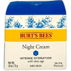 Burt’s Bees Intense Hydration Night Cream with Clary Sage 1.8 oz Moisturizer